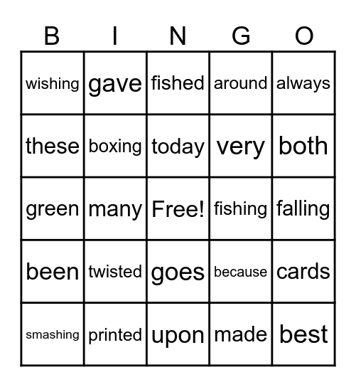 Ava Spelling Words Sept. @025Untitled Bingo Card