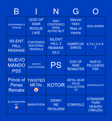 STATE OF PLAY - SETIEMBRE Bingo Card