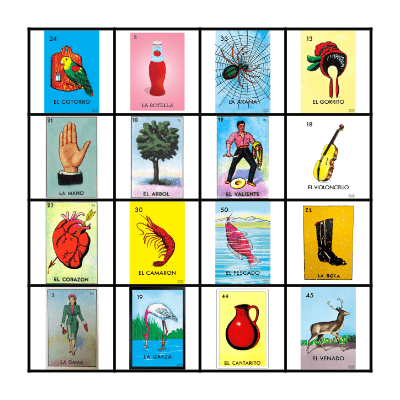 Loteria LXJ Bingo Card