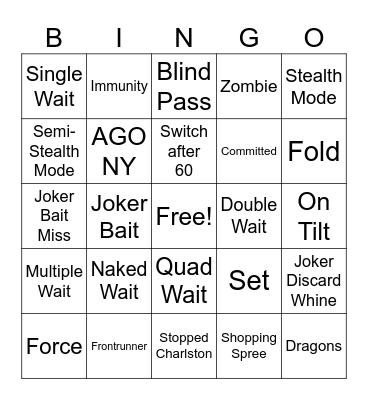 NOTL Charity Bingo Card