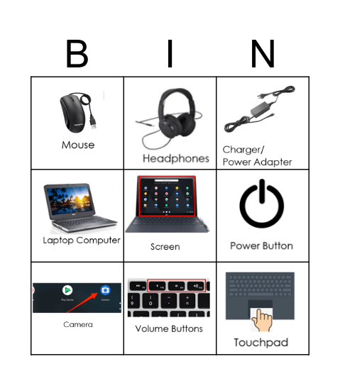 Computer Hardware Bingo Card