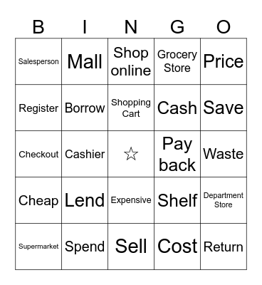 Unit 6 Vocabulary Bingo Card