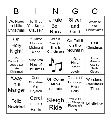 Christmas Bingo Card