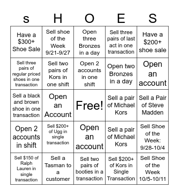 Selling colleague Bingo Card Bingo Card