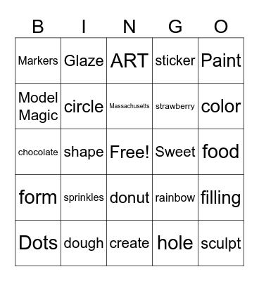 Donuts Bingo Card