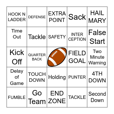 FOOTBALL BINGO Card