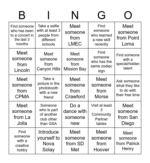 Bingo Card