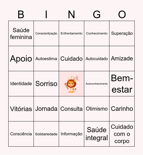 Outubro Rosa Bingo Card