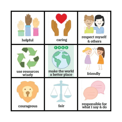 Girl Scout Law Bingo Card