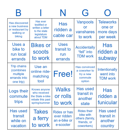 Find Someone Who... Bingo Card