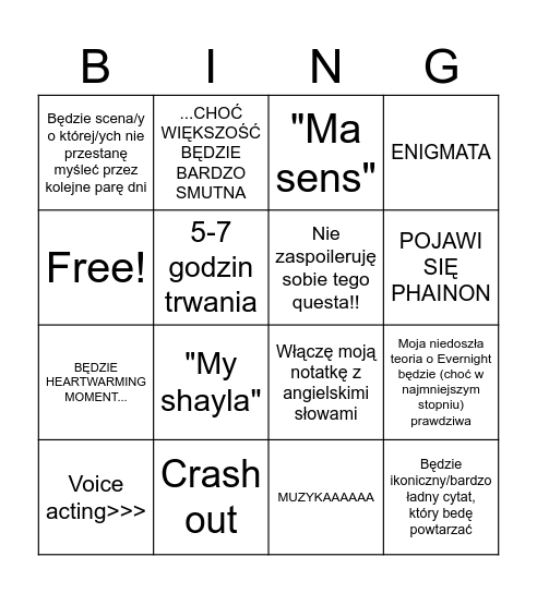3.6 QUEST BINGO Card