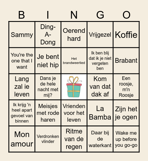 Beppe's Swingo Bingo Card
