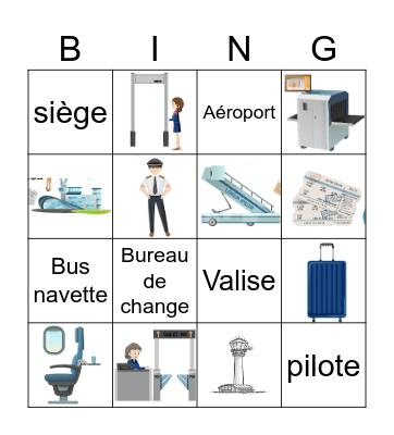 El aeropuerto Bingo Card