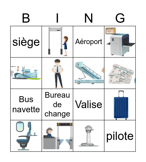 El aeropuerto Bingo Card