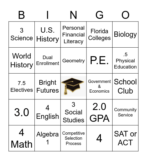 Are you Ready to Graduate? Bingo Card
