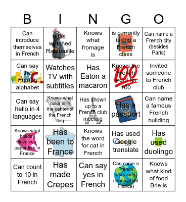 Find Someone who... Bingo Card
