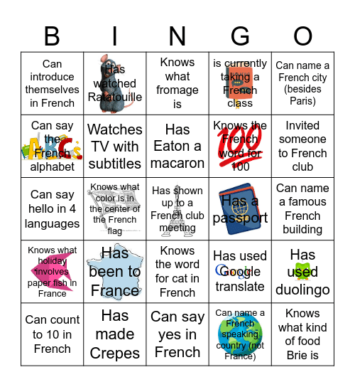 Find Someone who... Bingo Card