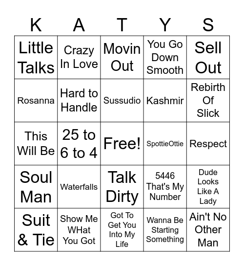 Brass In The House Bingo Card