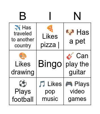 Find someone who Bingo Card