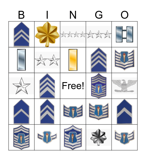 RANKS BINGO Card
