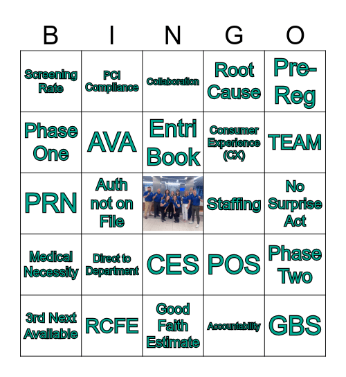 ASCENSION RCFE BINGO Card