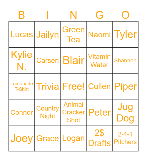 Red Jug Bingo Fall 2025 Bingo Card