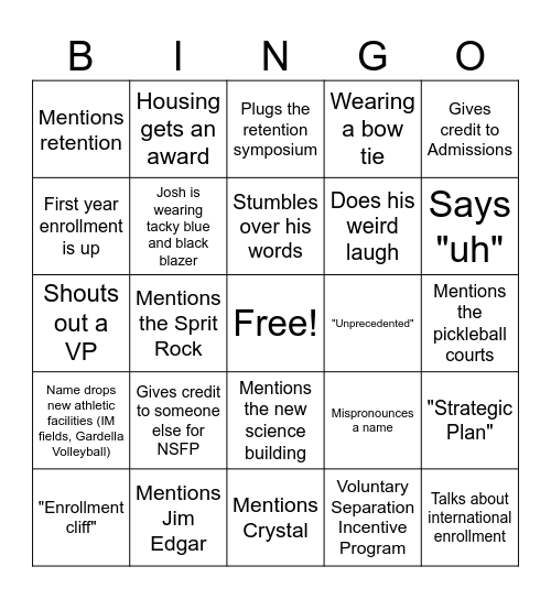 Jay Bingo! Bingo Card
