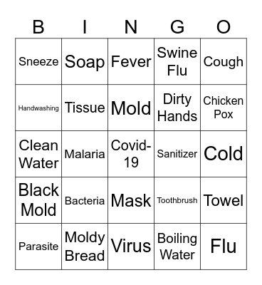 Germ Bingo Card