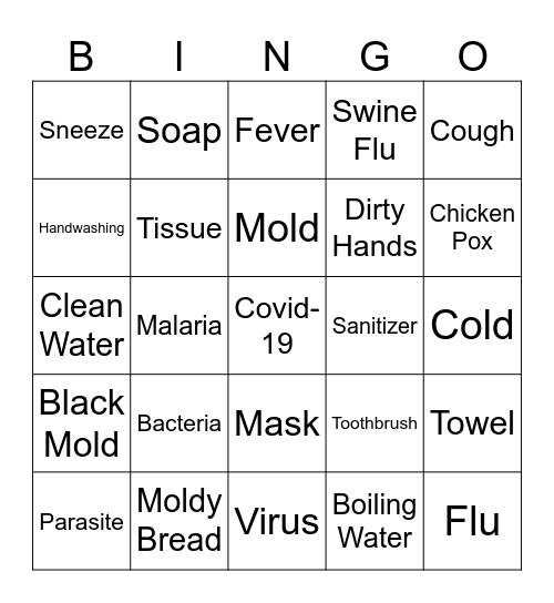 Germ Bingo Card