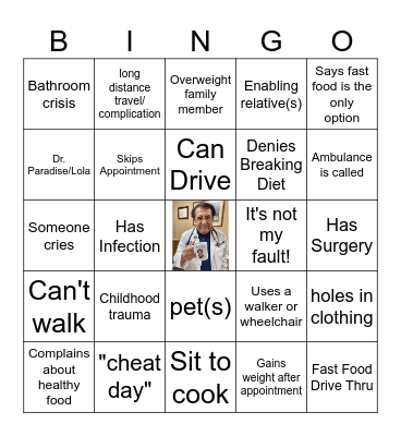 My 600-lb Life BINGO Card