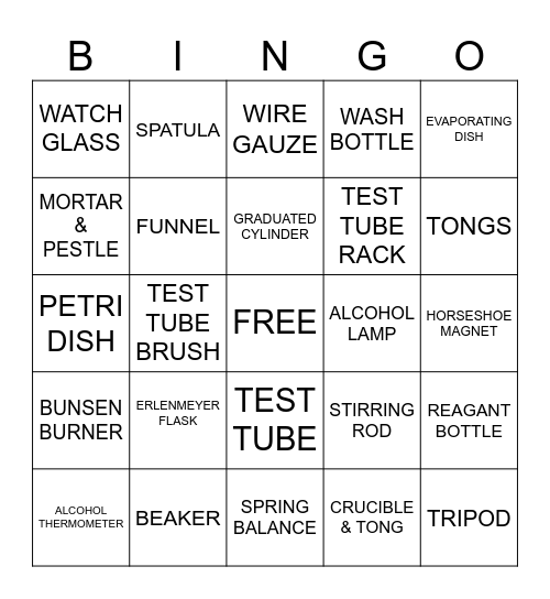 LAB-A BINGO Card