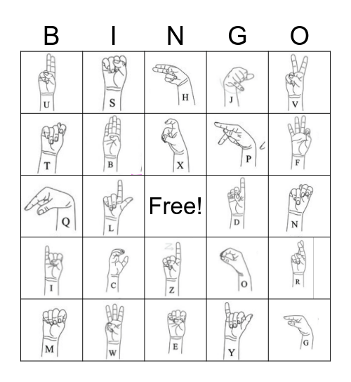 ASL ABC’s Bingo Card