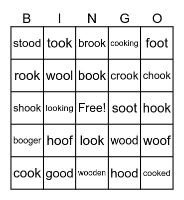 Diagraph oo Keyword book Bingo Card