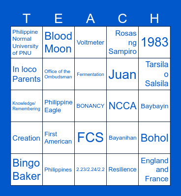 BONANCY Bingo Card
