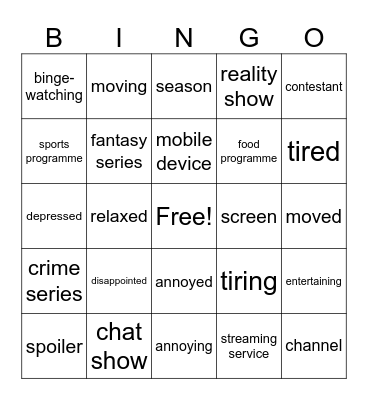 SPIM - Unit 5 Bingo Card