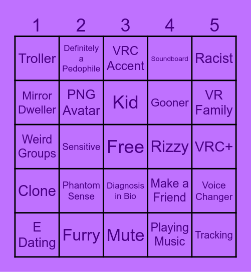 PAIMON Bingo Card