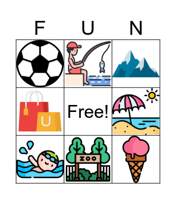 Vocabulary Card Bingo Card