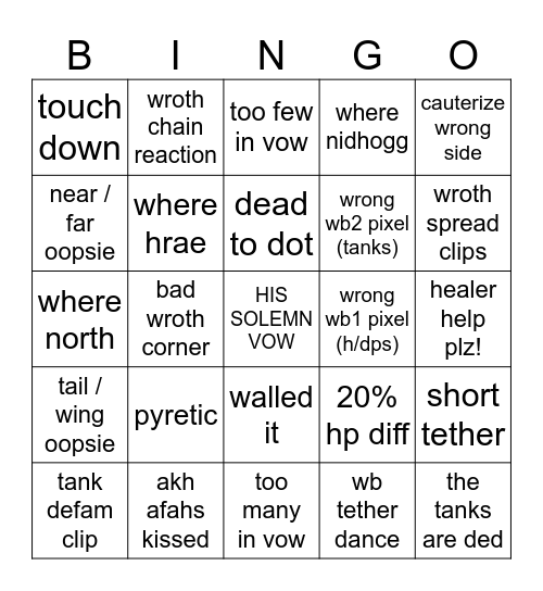 living memery dsr p6 Bingo Card
