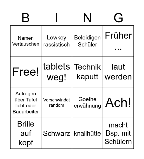 Viereck Tesch Bingo Card
