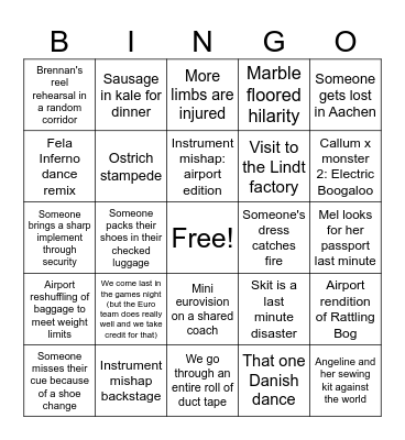 Olpe 2025 Bingo Card