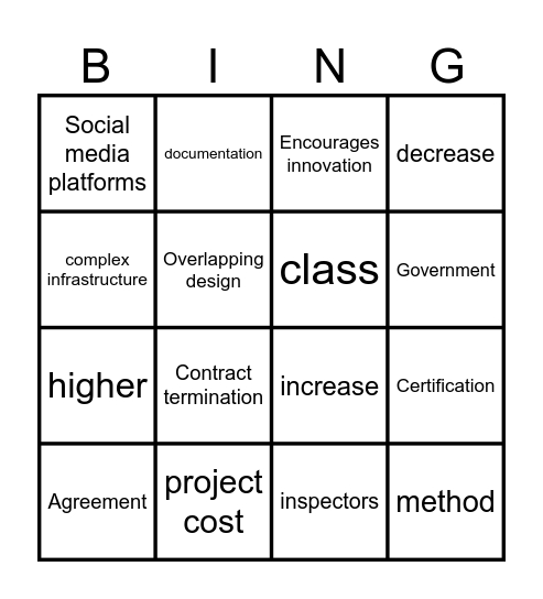Design and Build BINGO Card