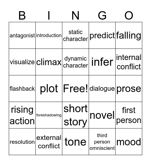 Fiction and Nonfiction Bingo Card