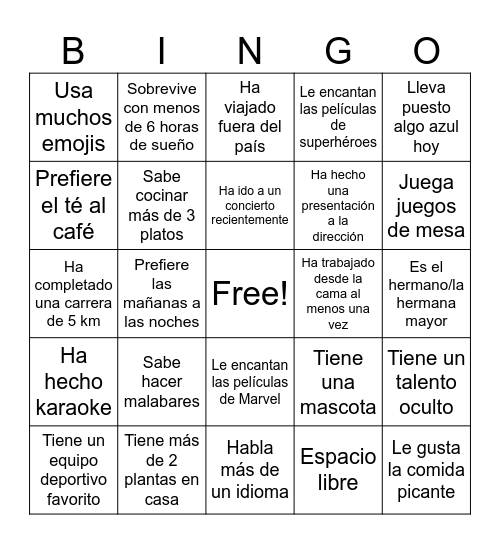 Bingo Card