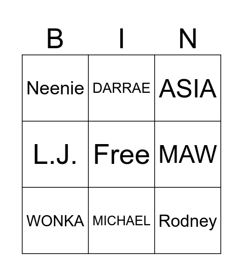 BIRTHDAY BINGO Card
