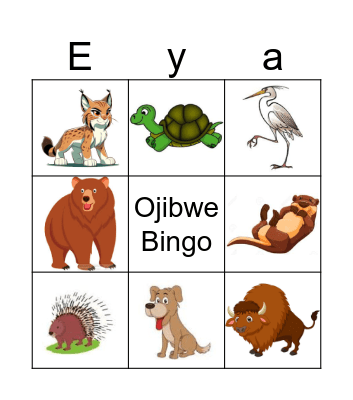 Ojibwe Bingo Card