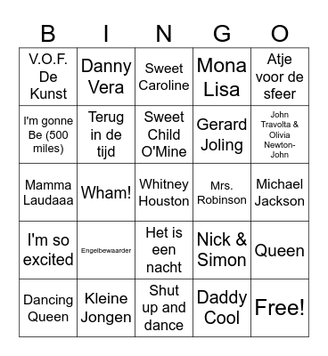 Muziek Bingo Burendag 2025 Bingo Card
