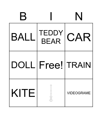 TOYS Bingo Card