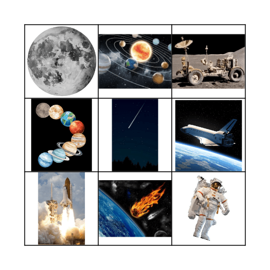 Ruimte bingo Card