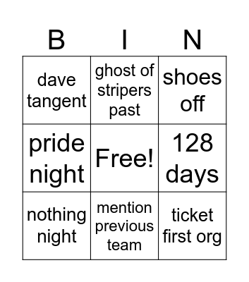 Marketing Bingo Card