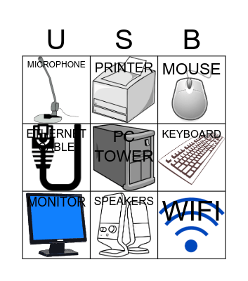 COMPUTER PARTS Bingo Card